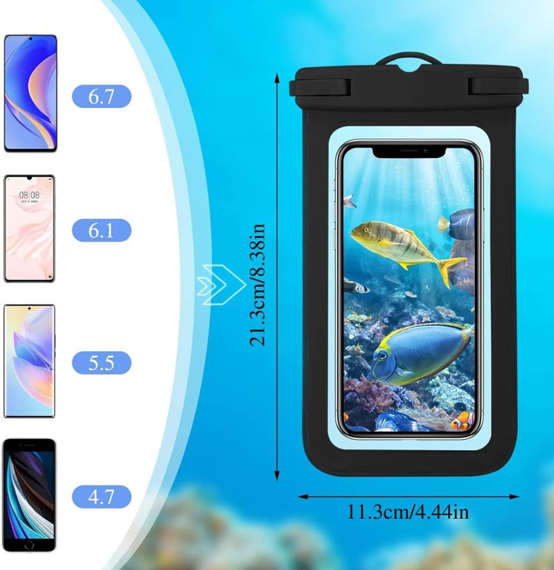 Load image into Gallery viewer, Waterdicht telefoonzakje, IPX8 waterdicht telefoonhoesje universeel drijvend onderwater droge zak mobiele telefoonhoes houder voor alle telefoonmodellen vakantie zwemmen essentieel 7,0 inch (1 - happygetfit.com
