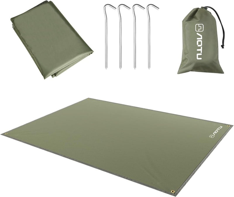 Carica l’immagine nel visualizzatore della galleria, Waterdicht tentzeil 3 x 3 meter van 210D polyester met 8 haringen en scheerlijnen – kampeertarp – hangmatbescherming - happygetfit.com
