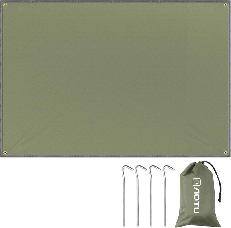 Carica l’immagine nel visualizzatore della galleria, Waterdicht tentzeil 3 x 3 meter van 210D polyester met 8 haringen en scheerlijnen – kampeertarp – hangmatbescherming - happygetfit.com
