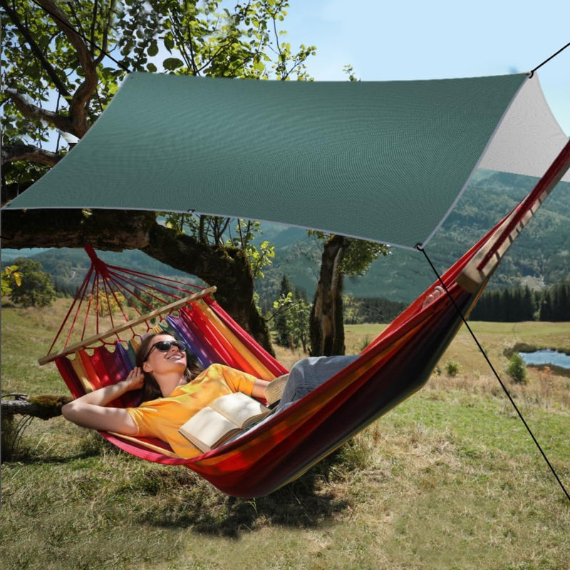 Carica l’immagine nel visualizzatore della galleria, Waterdicht tentzeil 3 x 3 meter van 210D polyester met 8 haringen en scheerlijnen – kampeertarp – hangmatbescherming - happygetfit.com
