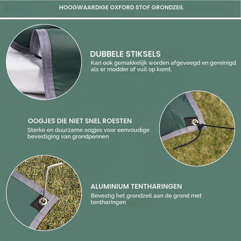 Carica l’immagine nel visualizzatore della galleria, Waterdicht tentzeil 3 x 3 meter van 210D polyester met 8 haringen en scheerlijnen – kampeertarp – hangmatbescherming - happygetfit.com
