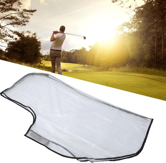 Waterdichte golftas regenhoes van transparant PVC met ritssluiting – golfregenbescherming – golftrolley accessoires - happygetfit.com