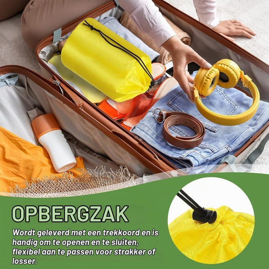 Waterdichte opbergzak 11 x 20 cm met trekkoord oranje – stuff sack – camping accessoires - happygetfit.com