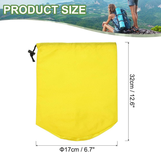 Waterdichte opbergzak 11 x 20 cm met trekkoord oranje – stuff sack – camping accessoires - happygetfit.com
