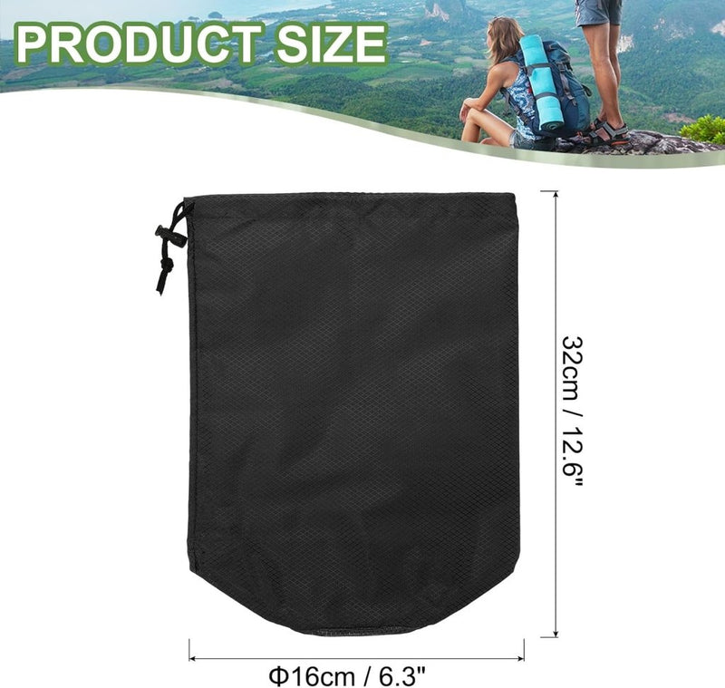 Laad afbeelding in Galerijviewer, Waterdichte opbergzak 11 x 20 cm met trekkoord oranje – stuff sack – camping accessoires - happygetfit.com
