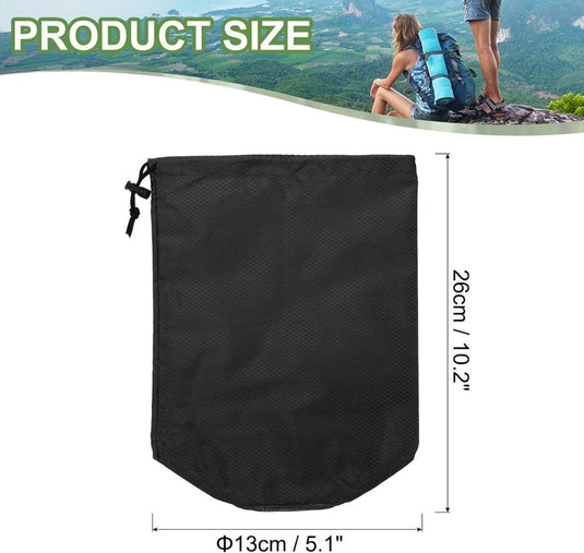 Waterdichte opbergzak 11 x 20 cm met trekkoord oranje – stuff sack – camping accessoires - happygetfit.com