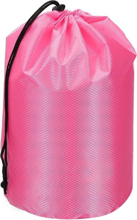 Waterdichte opbergzak 11 x 20 cm met trekkoord oranje – stuff sack – camping accessoires - happygetfit.com