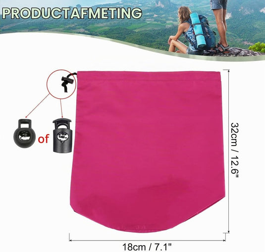 Waterdichte opbergzak 13 x 25 cm met trekkoord geel – stuff sack – camping accessoires - happygetfit.com