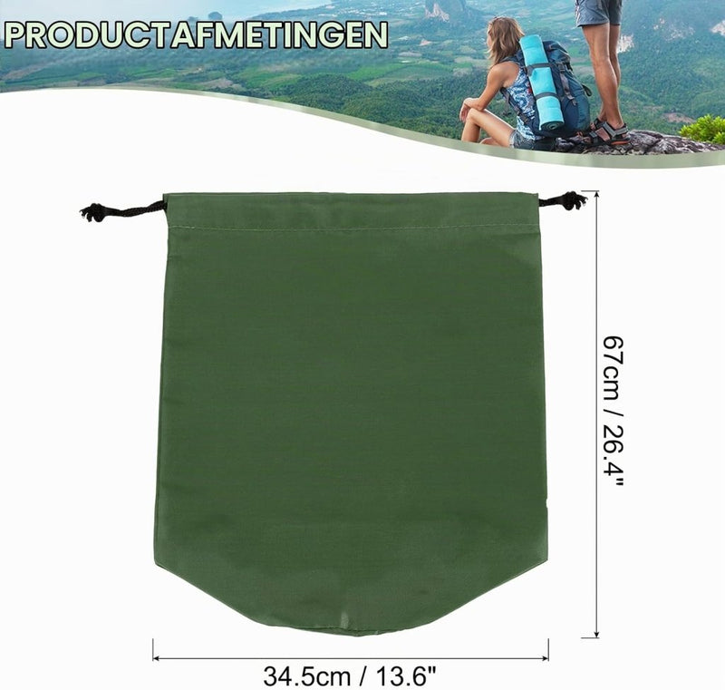 Carica l’immagine nel visualizzatore della galleria, Waterdichte opbergzak 13 x 25 cm met trekkoord geel – stuff sack – camping accessoires - happygetfit.com
