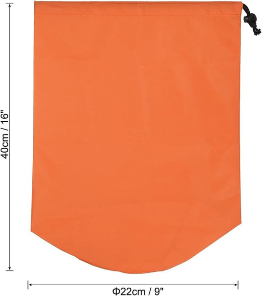 Waterdichte opbergzak 16 x 32 cm met trekkoord zwart – stuff sack – camping accessoires - happygetfit.com