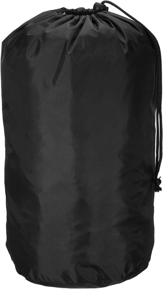 Waterdichte opbergzak 16 x 32 cm met trekkoord zwart – stuff sack – camping accessoires - happygetfit.com