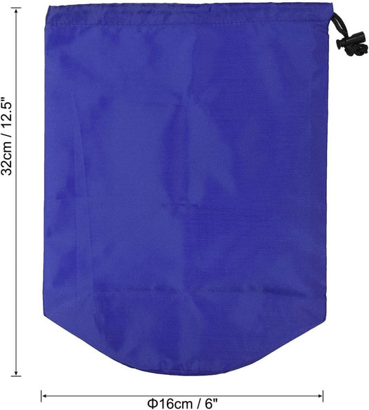 Waterdichte opbergzak 16 x 32 cm met trekkoord zwart – stuff sack – camping accessoires - happygetfit.com