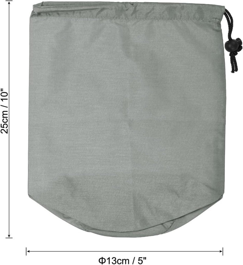 Laad afbeelding in Galerijviewer, Waterdichte opbergzak 16 x 32 cm met trekkoord zwart – stuff sack – camping accessoires - happygetfit.com

