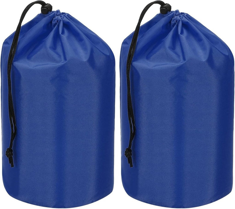 Carica l’immagine nel visualizzatore della galleria, Waterdichte opbergzakken 2 stuks 13 x 25 cm met trekkoord donkergrijs – stuff sacks – camping accessoires - happygetfit.com

