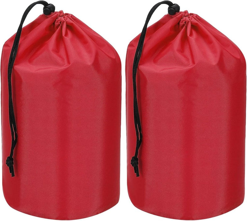 Carica l’immagine nel visualizzatore della galleria, Waterdichte opbergzakken 2 stuks 13 x 25 cm met trekkoord donkergrijs – stuff sacks – camping accessoires - happygetfit.com
