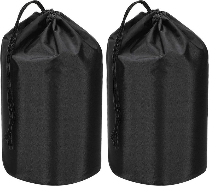 Carica l’immagine nel visualizzatore della galleria, Waterdichte opbergzakken 2 stuks 13 x 25 cm met trekkoord donkergrijs – stuff sacks – camping accessoires - happygetfit.com
