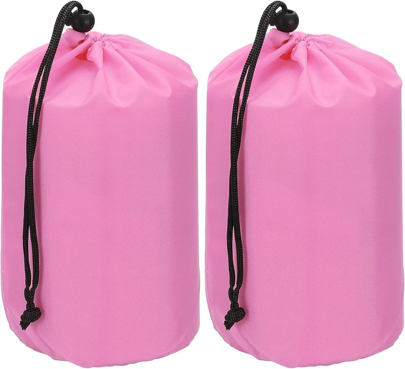 Carica l’immagine nel visualizzatore della galleria, Waterdichte opbergzakken 2 stuks 13 x 25 cm met trekkoord donkergrijs – stuff sacks – camping accessoires - happygetfit.com
