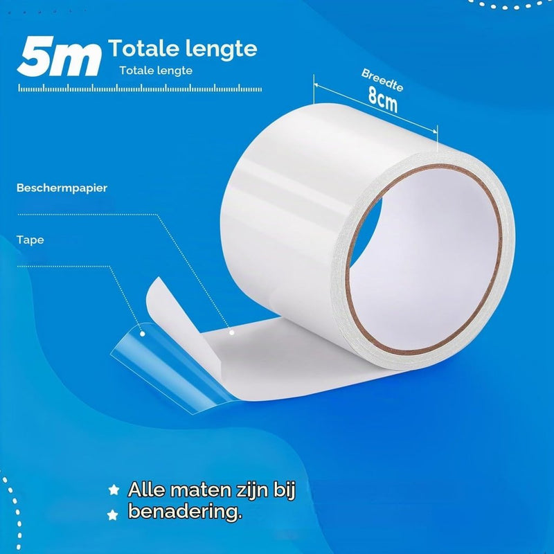 Carica immagine in Galleria Viewer, Waterdichte reparatietape 5 m x 8 cm transparant van TPU – reparatietape – outdoor accessoires - happygetfit.com
