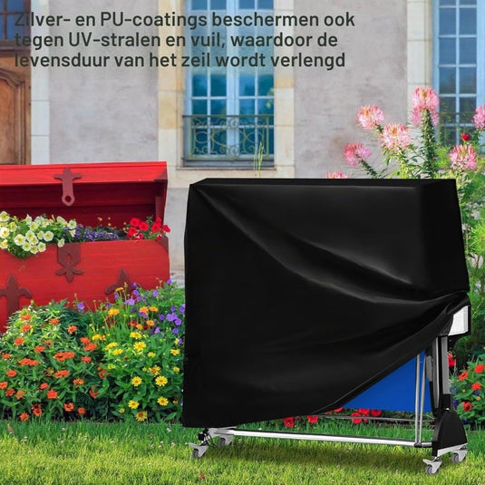 Waterdichte tafeltennishoes 185 x 70 x 165 cm van 210D Oxford met UV-bescherming – pingpongbescherming – tafeltennisafdekking - happygetfit.com