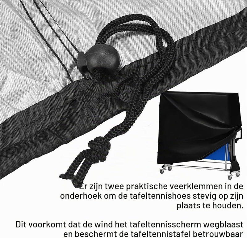 Bild im Galerie-Viewer laden, Waterdichte tafeltennishoes 185 x 70 x 165 cm van 210D Oxford met UV-bescherming – pingpongbescherming – tafeltennisafdekking - happygetfit.com

