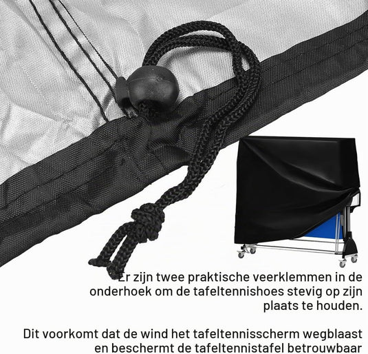 Waterdichte tafeltennishoes 185 x 70 x 165 cm van 210D Oxford met UV-bescherming – pingpongbescherming – tafeltennisafdekking - happygetfit.com