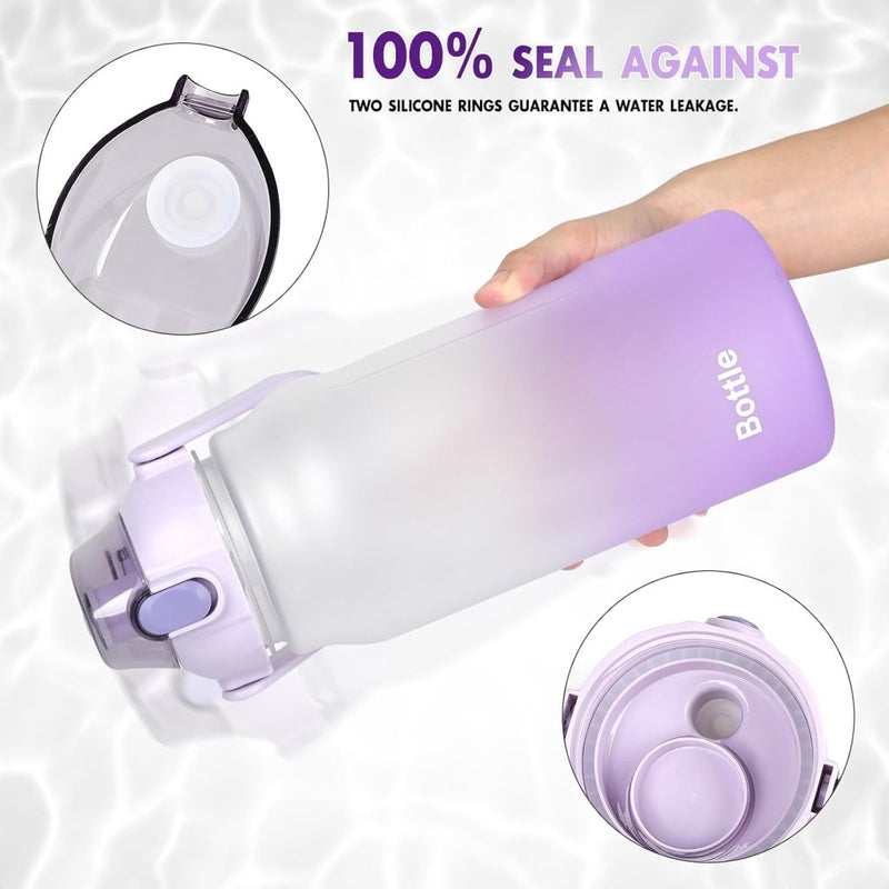 Chargez l'image dans la visionneuse de la galerie, Waterfles 2 liter met rietje en lekvrije dop van BPA-vrij kunststof – sportdrinkfles – fitnessaccessoires - happygetfit.com
