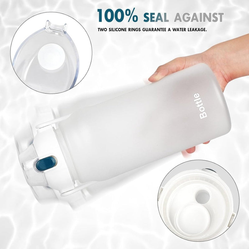 Chargez l'image dans la visionneuse de la galerie, Waterfles 2 liter met rietje en lekvrije dop van BPA-vrij kunststof – sportdrinkfles – fitnessaccessoires - happygetfit.com
