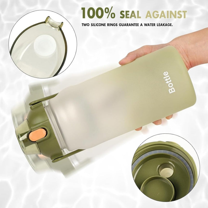 Chargez l'image dans la visionneuse de la galerie, Waterfles 2 liter met rietje en lekvrije dop van BPA-vrij kunststof – sportdrinkfles – fitnessaccessoires - happygetfit.com
