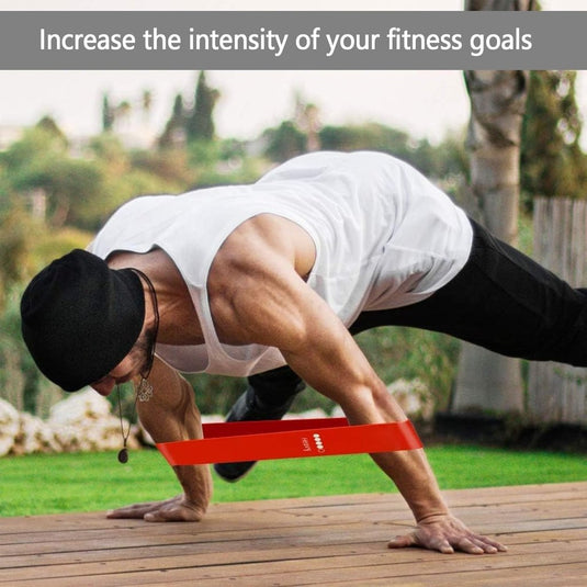 Weerstandsbanden set 5 stuks met verschillende weerstandsniveaus – fitnessbanden – resistance bands - happygetfit.com
