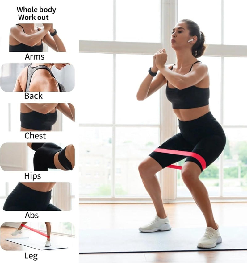 Laad afbeelding in Galerijviewer, Weerstandsbanden set 5 stuks van natuurlijk latex met draagtas – resistance bands – fitness elastieken - happygetfit.com
