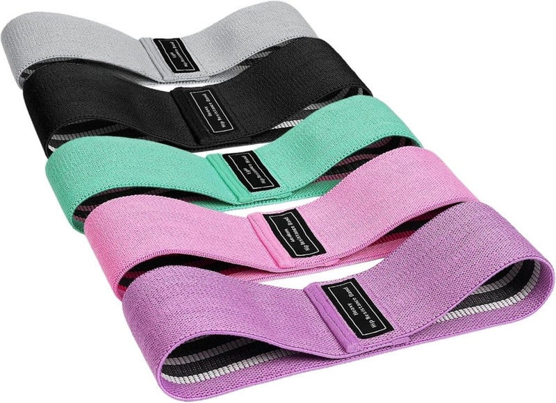Załaduj obraz w przeglądarce galerii, Weerstandsbanden van stof 3 stuks met lichte middelzware en zware weerstand voor benen en billen – fitnesselastieken – booty bands - happygetfit.com
