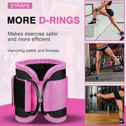 Weerstandsbanden, voetlussen, enkelriem, trekkoord, fitness, voor dames en heren, fitnesstraining, beenweerstandsbanden, voor booty workouts, kickbacks hip gluteus-training - happygetfit.com