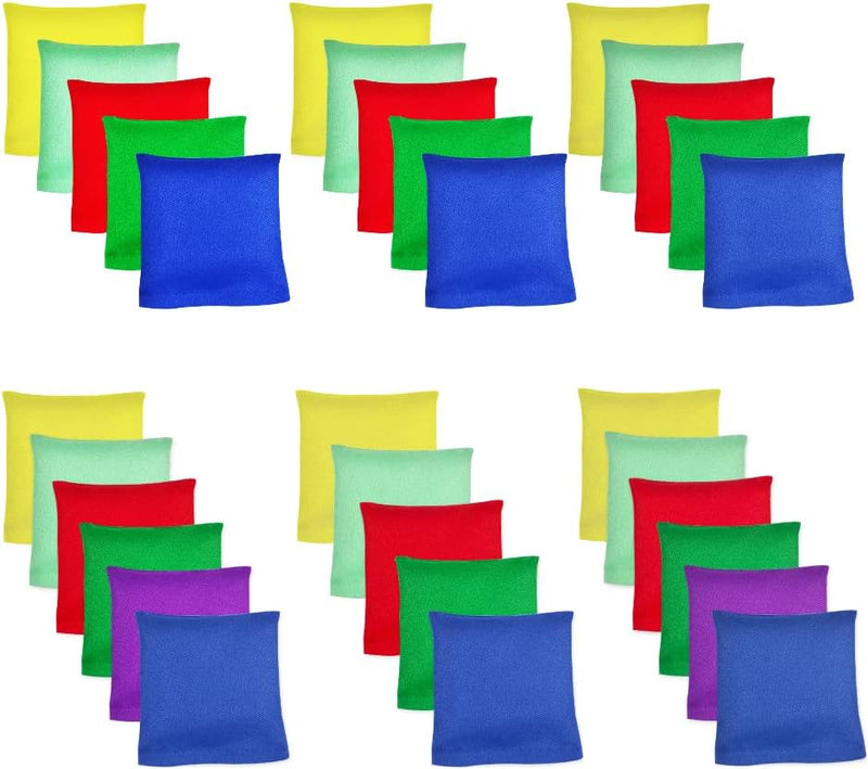Bild im Galerie-Viewer laden, Werpspel zakjes voor kinderen 12 stuks van polyester met kleikorrels 7,5 x 7,5 cm voor buitenspellen – pittenzakjes – mikspel - happygetfit.com
