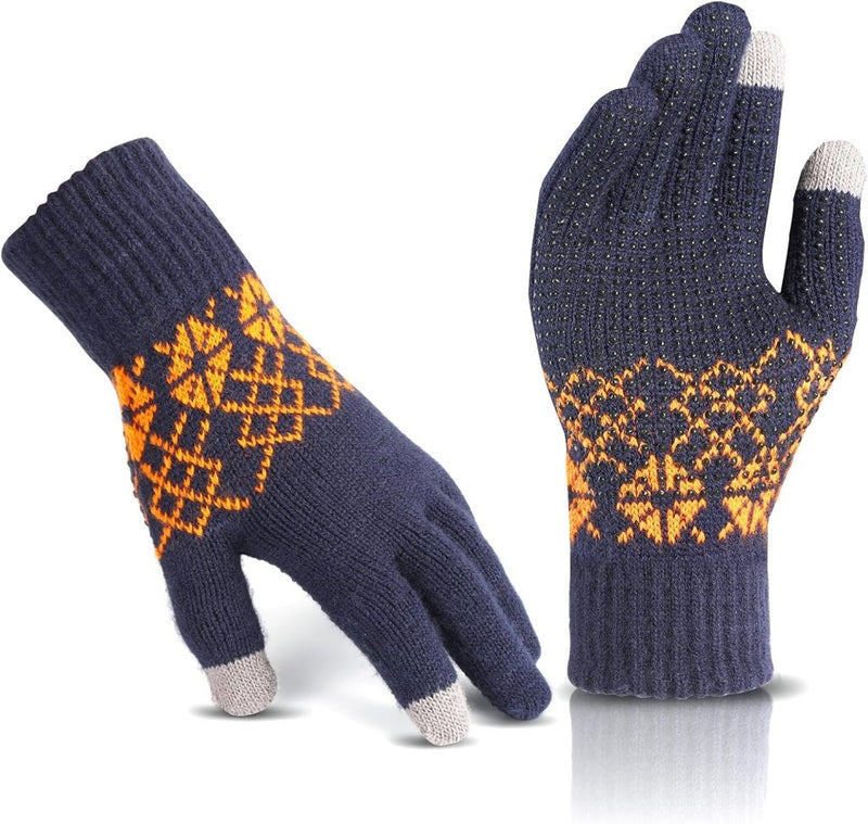 Laad afbeelding in Galerijviewer, Winterhandschoenen, touchscreen-handschoenen, fleece, stretch, gebreide handschoenen, sport, warme loophandschoenen, indoor-outdoorsport, voor dames en heren - happygetfit.com
