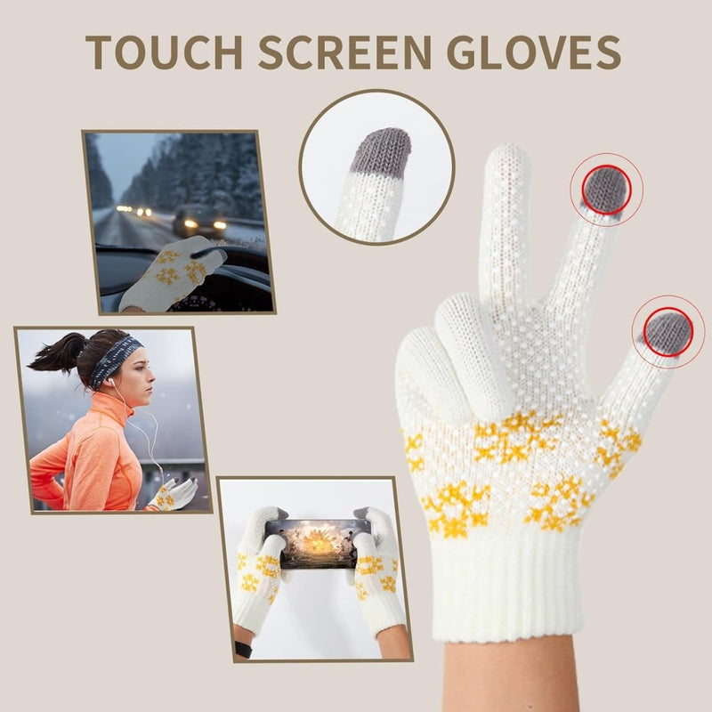 Laad afbeelding in Galerijviewer, Winterhandschoenen, touchscreen-handschoenen, fleece, stretch, gebreide handschoenen, sport, warme loophandschoenen, indoor-outdoorsport, voor dames en heren - happygetfit.com
