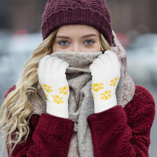Winterhandschoenen, touchscreen-handschoenen, fleece, stretch, gebreide handschoenen, sport, warme loophandschoenen, indoor-outdoorsport, voor dames en heren - happygetfit.com