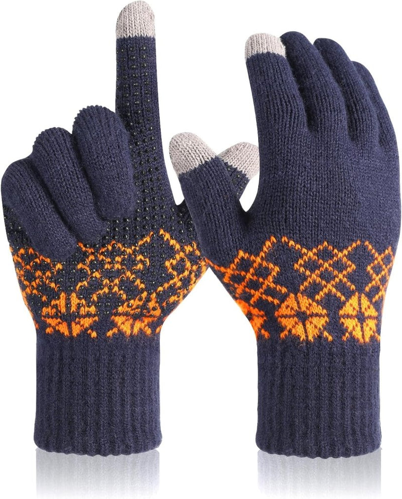 Laad afbeelding in Galerijviewer, Winterhandschoenen, touchscreen-handschoenen, fleece, stretch, gebreide handschoenen, sport, warme loophandschoenen, indoor-outdoorsport, voor dames en heren - happygetfit.com
