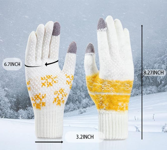 Winterhandschoenen, touchscreen-handschoenen, fleece, stretch, gebreide handschoenen, sport, warme loophandschoenen, indoor-outdoorsport, voor dames en heren - happygetfit.com