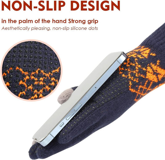 Winterhandschoenen, touchscreen-handschoenen, fleece, stretch, gebreide handschoenen, sport, warme loophandschoenen, indoor-outdoorsport, voor dames en heren - happygetfit.com