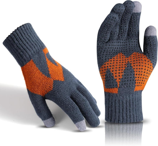 Winterhandschoenen, touchscreen-handschoenen, fleece, stretch, gebreide handschoenen, sport, warme loophandschoenen, indoor-outdoorsport, voor dames en heren - happygetfit.com