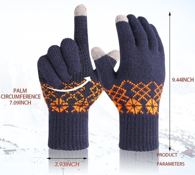 Laad afbeelding in Galerijviewer, Winterhandschoenen, touchscreen-handschoenen, fleece, stretch, gebreide handschoenen, sport, warme loophandschoenen, indoor-outdoorsport, voor dames en heren - happygetfit.com
