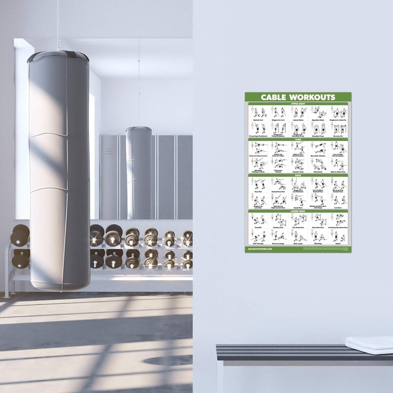 Laad afbeelding in Galerijviewer, Workout posters set van 4 gelamineerd 45,7 x 61 cm - happygetfit.com
