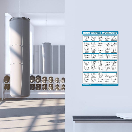 Workout posters set van 4 gelamineerd 45,7 x 61 cm - happygetfit.com