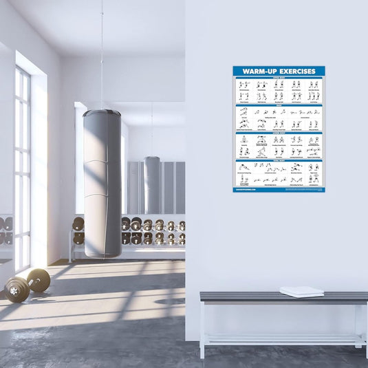 Workout posters set van 4 gelamineerd 45,7 x 61 cm - happygetfit.com