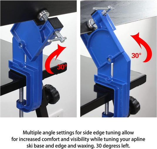 XCMAN Alpine Ski Vise voor Ski Tuning en Waxen Instelbare Hoek en Hoogte Duurzaam en Stabiel - Aluminium Materiaal - happygetfit.com