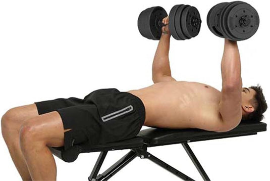 Yaheetech set korte halters, 30 kg, handhalterset inclusief halterschijven, halterstangen, varianten met stersluiting, 25 mm - happygetfit.com