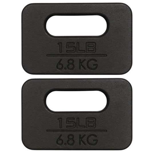 Yes4All Cast Iron Rucking Weight for Backpack, Training Weight Plate with Ergonomic Rounded Handle, Protective Glossy Finish for Weighted Walking, Hiking, Rucking, Resistance Workout - happygetfit.com