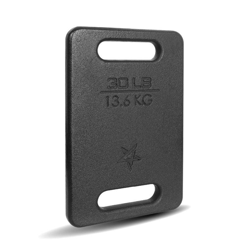 Laad afbeelding in Galerijviewer, Yes4All Cast Iron Rucking Weight for Backpack, Training Weight Plate with Ergonomic Rounded Handle, Protective Glossy Finish for Weighted Walking, Hiking, Rucking, Resistance Workout - happygetfit.com
