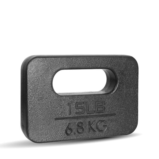 Yes4All Cast Iron Rucking Weight for Backpack, Training Weight Plate with Ergonomic Rounded Handle, Protective Glossy Finish for Weighted Walking, Hiking, Rucking, Resistance Workout - happygetfit.com