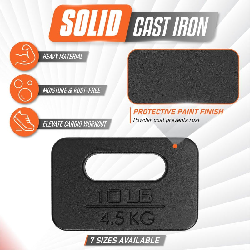 Laad afbeelding in Galerijviewer, Yes4All Cast Iron Rucking Weight for Backpack, Training Weight Plate with Ergonomic Rounded Handle, Protective Glossy Finish for Weighted Walking, Hiking, Rucking, Resistance Workout - happygetfit.com
